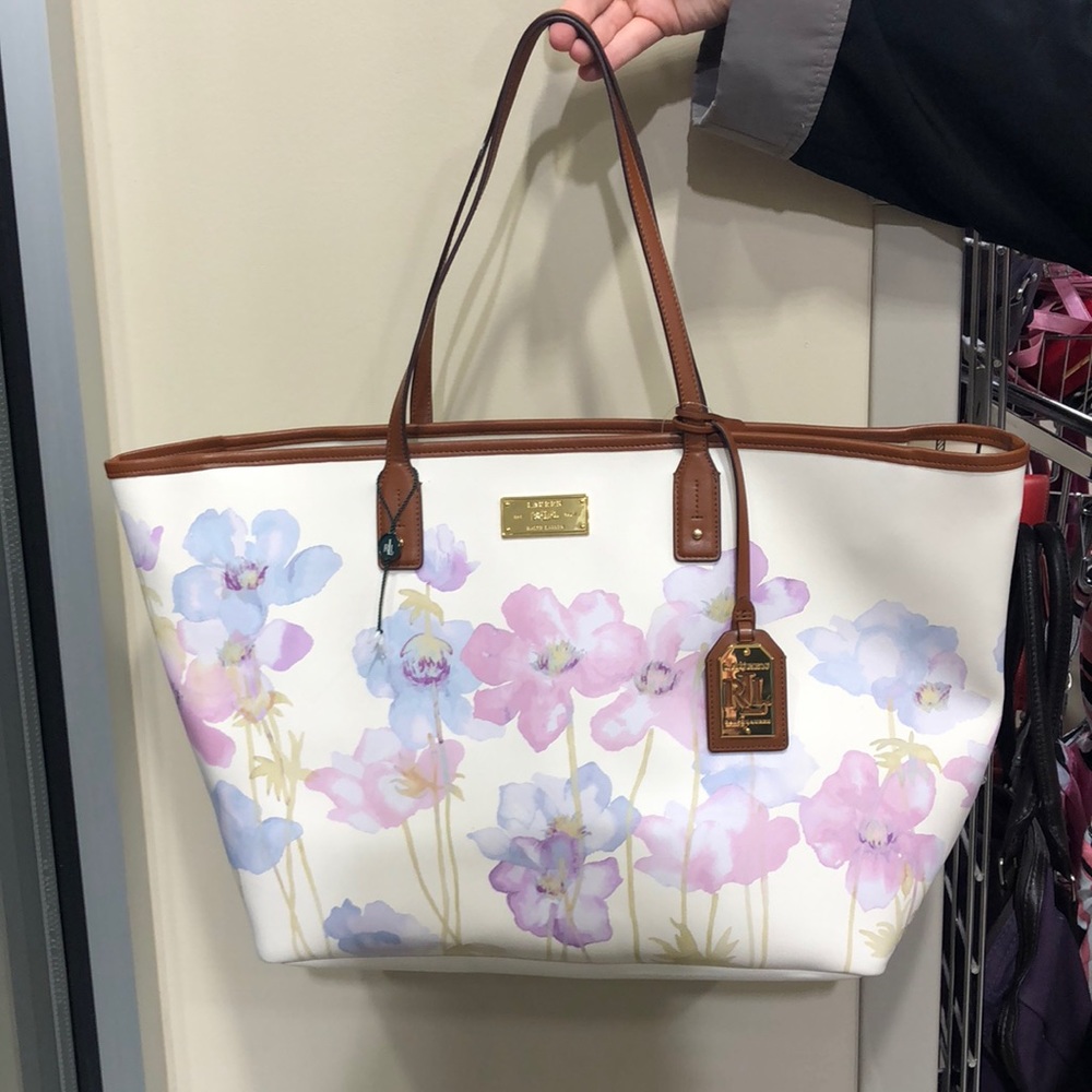 RALPH LAUREN FLORAL TOTE BAG